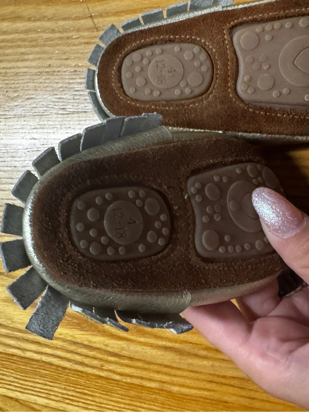 Toddler Metallic Fringe Moccasins - Silver Kids Slip-On Shoes